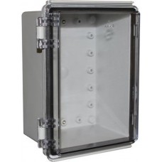 CHDX8-324C, Heavy Duty Hinged Enclosure X8 135x185x100mm Grey / Transparent ABS IP66 / IP67