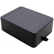 RL6655-FBK, Enclosures, Boxes, & Cases Box w/Flanges-Blk 7.87x5.91x2.76 ABS