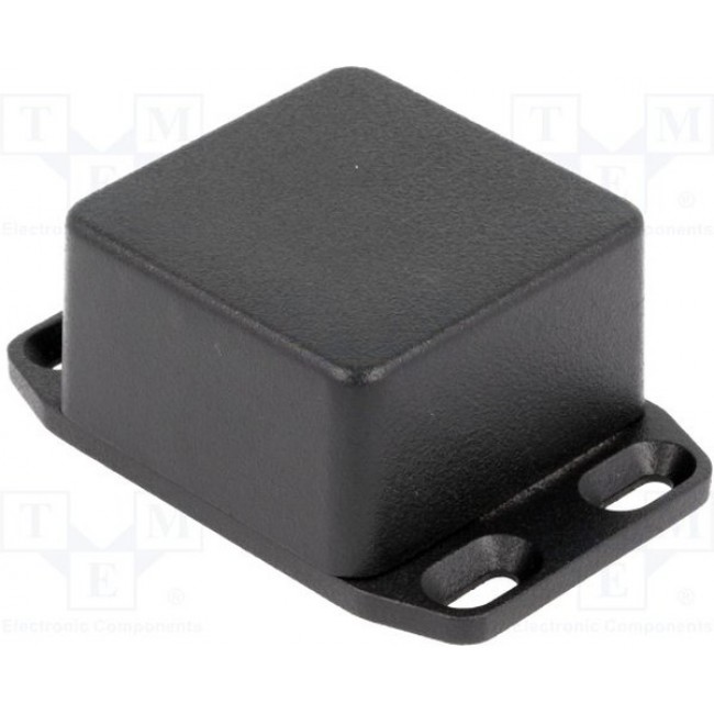 Aluminum die cast enclosure, (L x W x H) 51 x 51 x 31 mm, black (RAL 9005), IP54, 1590LBFLBK