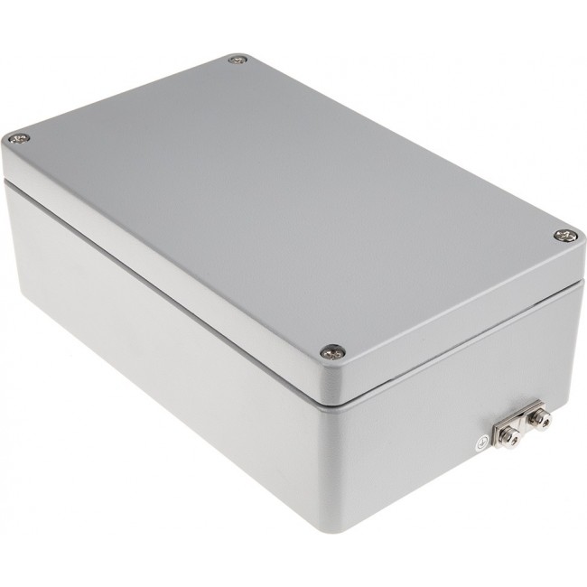 Grey Aluminium Enclosure, IP65, IP66, IP67, IP68, Grey Lid, 90 x 260 x 160mm