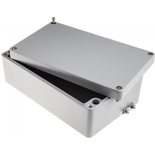 Grey Aluminium Enclosure, IP65, IP66, IP67, IP68, Grey Lid, 90 x 260 x 160mm