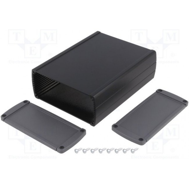 TEKAL 32.29, Metal Enclosure TEKAL 145x105.9x45.8mm Aluminium Black / Dark Grey