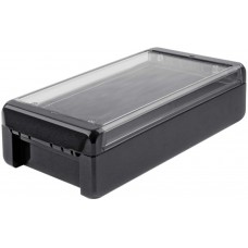 96025224 B 221306 PC-V0-G-7024, Bocube Series Graphite Grey Polycarbonate V0 Enclosure, IP66, IP68, IK07, Transparent Lid, 231 x 125 x 60mm