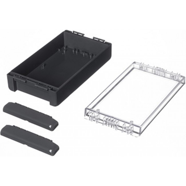 96025224 B 221306 PC-V0-G-7024, Bocube Series Graphite Grey Polycarbonate V0 Enclosure, IP66, IP68, IK07, Transparent Lid, 231 x 125 x 60mm