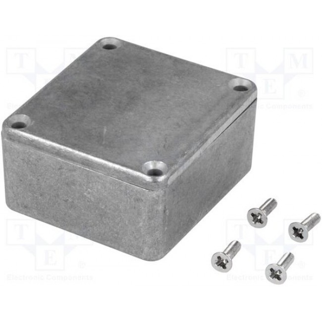 Aluminum enclosure, (L x W x H) 60 x 55 x 26 mm, natural, IP54, 1550Q