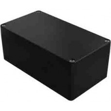 Black Fibreglass Reinforced Polyester Enclosure, IP66, IK09, Black Lid, 91 x 220 x 120mm