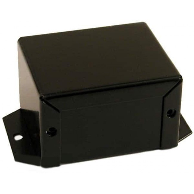 1411FBBBK, Enclosures, Boxes, & Cases Utility Enclosure - 2.7 x 2.2 x 1.6" - Aluminum Black w/ Flanges