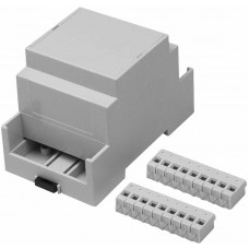 Extended Walls/Sides Enclosure Type, 53.4 x 90 x 58mm, Polycarbonate DIN Rail Enclosure Kit