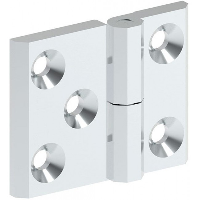 099115, LEAF HINGE 50X63 ZAMAK CHROME FI