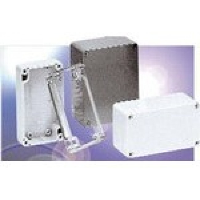 PN-1339-C, Light Gray Polycarbonate Wall Mount NEMA 4X Enclosure - External 6.26 x 6.26 x 3.54 Inches - Internal 6.02 x 6.02 x 3.31 Inches