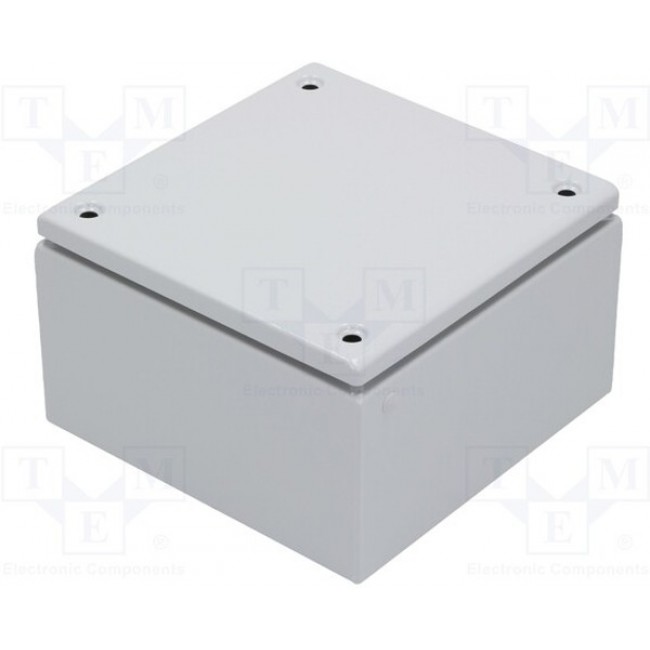 Steel enclosure, (L x W x H) 200 x 200 x 120 mm, light gray (RAL 7035), IP66, NSYSBM202012