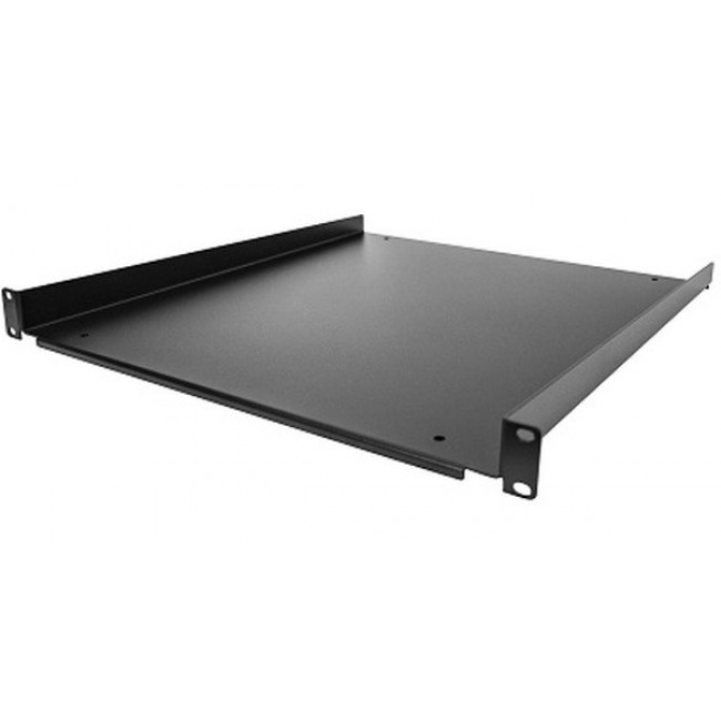 SHELF-1U-12-FIXED-V, Metal, Steel Shelf 19.000" L x 12.000" W x 1.700" H (482.60mm x 304.80mm x 43.18mm) Black