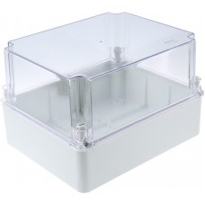 Grey ABS Enclosure, IP55, Grey Lid, 210 x 160 x 260mm