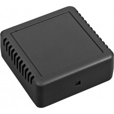 Black ABS Enclosure, IP20, IK06, Black Lid, 75.8 x 75.8 x 30.2mm