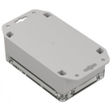 Light Grey ABS, Polycarbonate Enclosure, IP65, Transparent Lid, 121.4 x 81.6 x 45.2mm