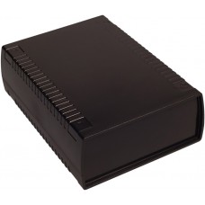 Black ABS Enclosure, IP53, IK06, Black Lid, 185.5 x 136 x 60mm