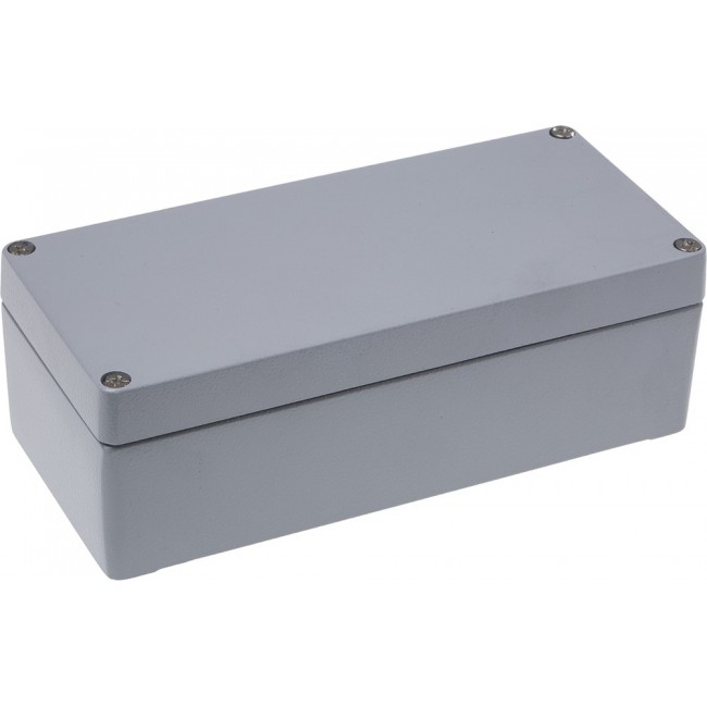 Grey Die Cast Aluminium Enclosure, IP66, Grey Lid, 175 x 80 x 57mm