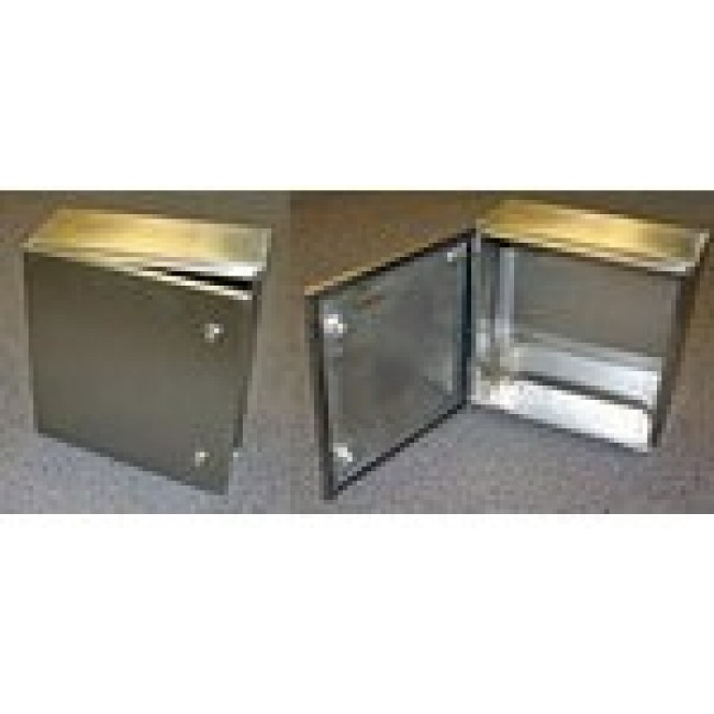 SNB-3731-SS, Electrical Enclosures Stainless Steel Box with Keyed Quarter Turn Latch (11.8 X 9.8 X 5.9 In)