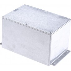 483-C060, 483 Series Silver Die Cast Aluminium Enclosure, IP66, IP67, IP68, Flanged, Silver Lid, 202 x 120.8 x 106.7mm