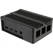 A-RA08-M1B, Aluminium Case for Raspberry Pi 4, Black