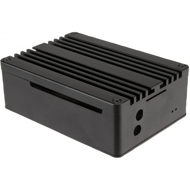 A-RA08-M1B, Aluminium Case for Raspberry Pi 4, Black