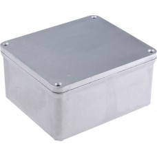 Silver Die Cast Aluminium Enclosure, IP65, Silver Lid, 96 x 160 x 185mm