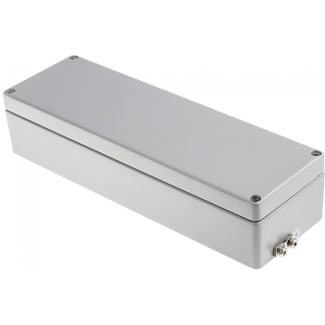 Grey Aluminium Enclosure, IP65, IP66, IP67, IP68, Grey Lid, 57 x 250 x 80mm