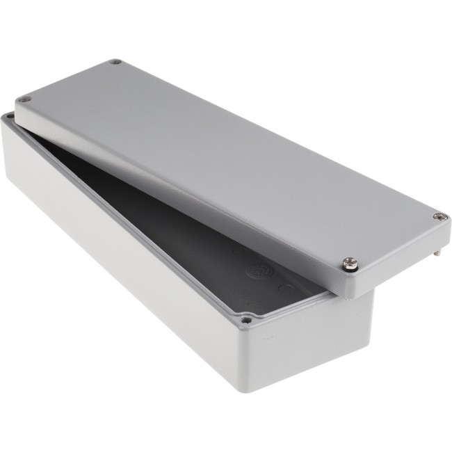 Grey Aluminium Enclosure, IP65, IP66, IP67, IP68, Grey Lid, 57 x 250 x 80mm