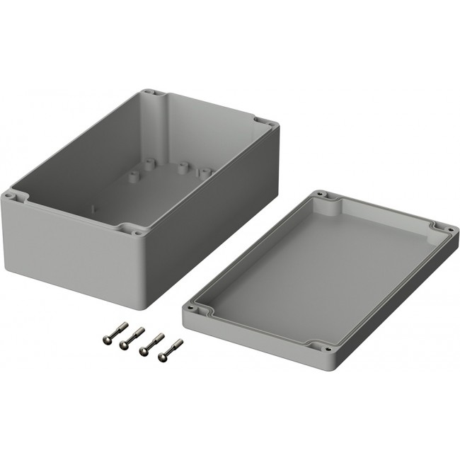 02221000, Enclosures for Industrial Automation ENCLOSURE, EUROMAS, 200 X 120 X 75MM, POLYCARBONATE, LIGHT GREY, M 221 [031220080]