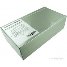 PCBBOX-112x59x200-SR, Корпус приборный алюминиевый анодированный серебристый 112x59x200