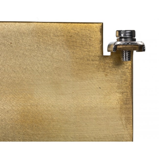 Brass Gland Plate, 3mm H, 61.8mm W, 310mm L for Use with GRP Enclosure