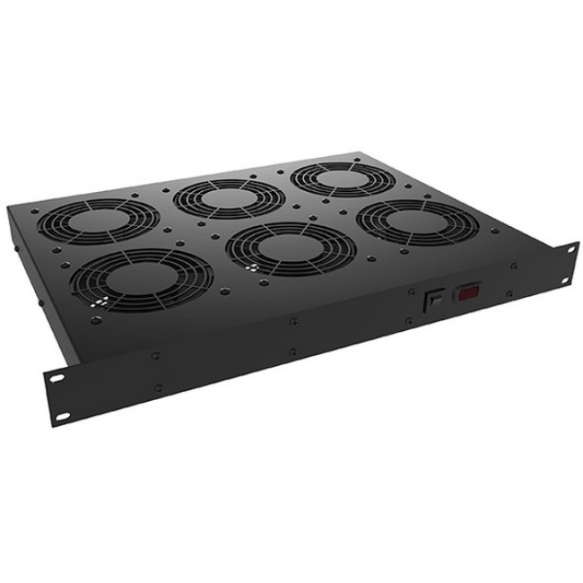 FT900TA1BK, Rack Fan Tray, AC, 9 Fans, 900 CFM 18.62" L x 17.01" W x 1.75" H (472.9mm x 432.1mm x 44.4mm)