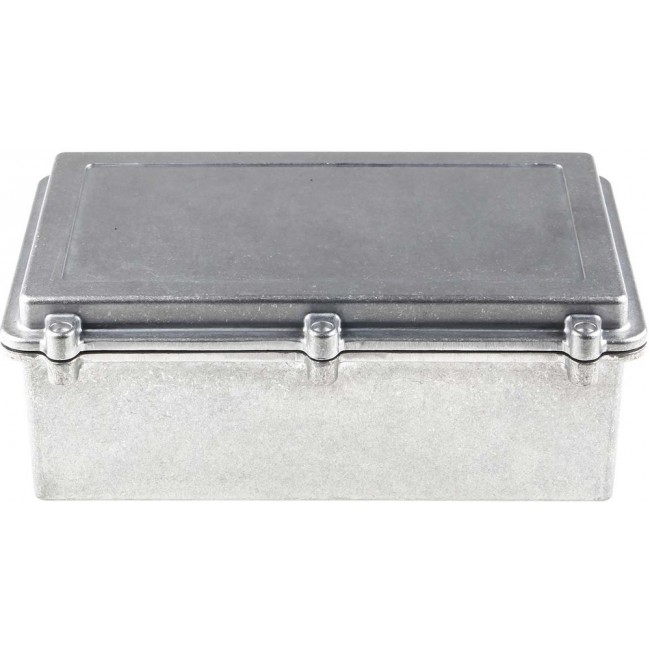 Silver Die Cast Aluminium Enclosure, IP67, Silver Lid, 274 x 173 x 100mm