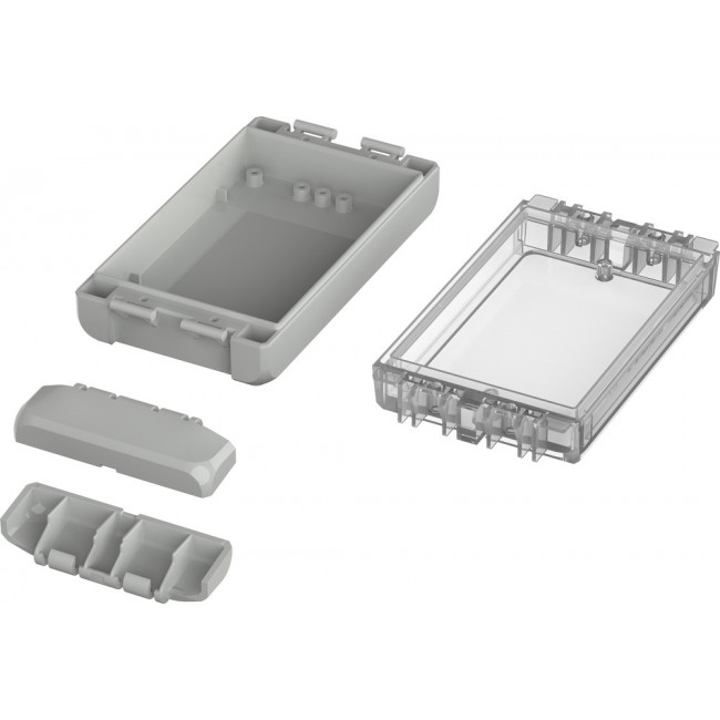 96023145 B 140804 PC-V0-G-7035, Bocube Series Polycarbonate General Purpose Enclosure, IP66, IP68, Flanged, 151 x 80 x 40mm