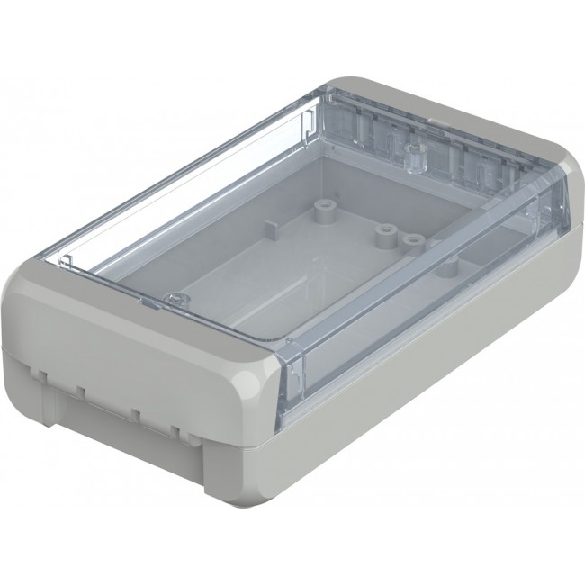 96023145 B 140804 PC-V0-G-7035, Bocube Series Polycarbonate General Purpose Enclosure, IP66, IP68, Flanged, 151 x 80 x 40mm