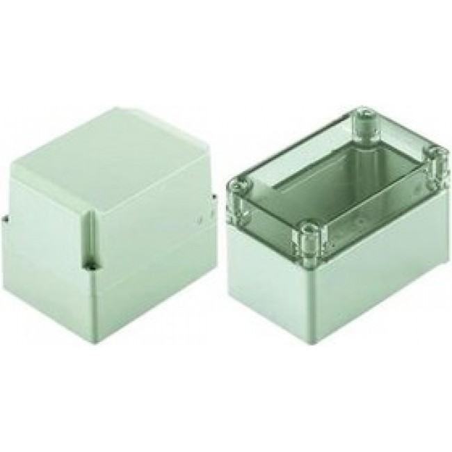 9535260000, Plastic Enclosure MPC 125x125x100mm Light Grey / Transparent Polycarbonate IP66 / IP67