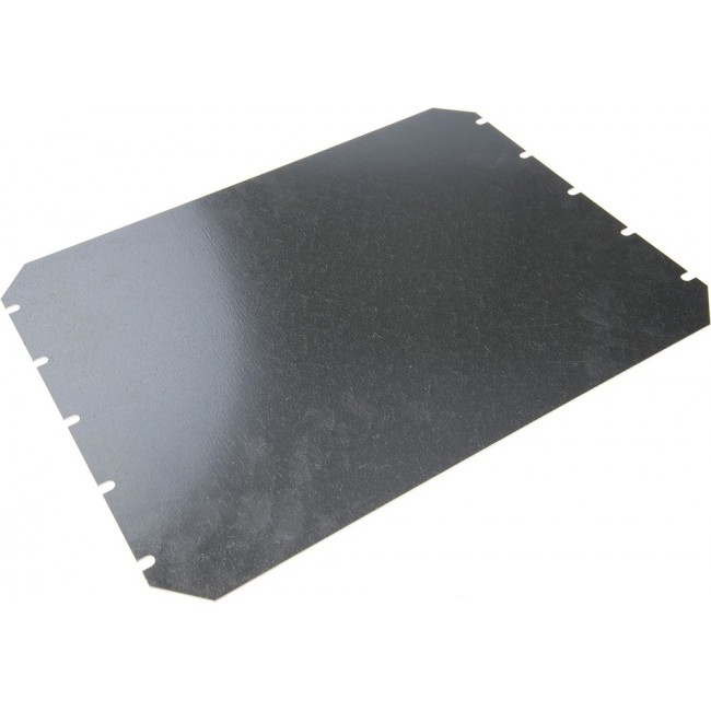 EKIV 43 MOUNTING PLATE, Steel Mounting Plate, 270mm H, 1.5mm W, 370mm L for Use with CAB PC/ABS Cabinet