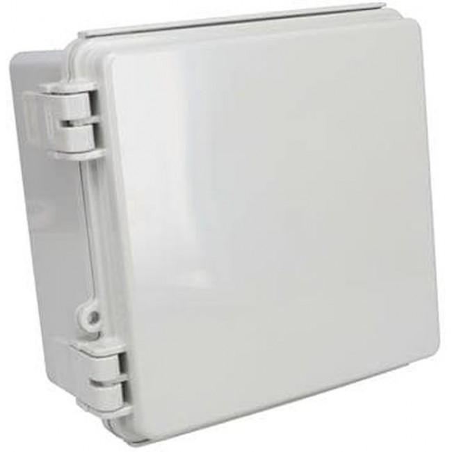 NBF-32310, Light Gray Acrylonitrile Butadiene Styrene Wall Mount NEMA Box - External 5.91 x 5.91 x 3.54 Inches - Internal 5. ...