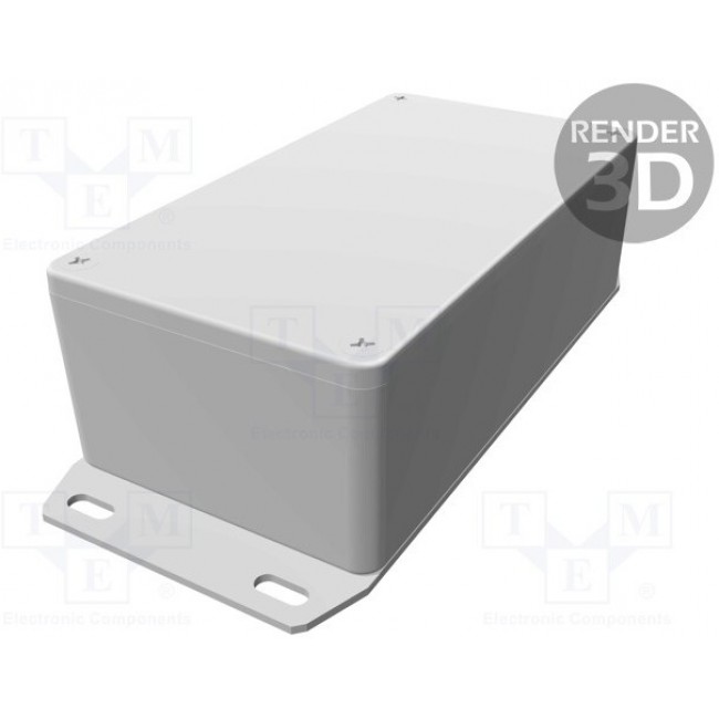 1590WN1F, 1590 Series Die Cast Aluminium Enclosure, IP65, Flanged, 42 x 66 x 121mm