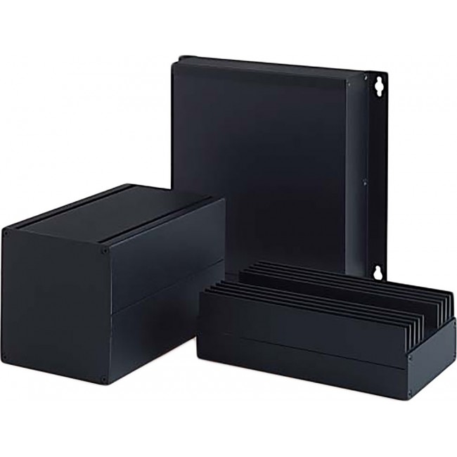 772100000, Multitronic Series Black Die Cast Aluminium Enclosure, 185 x 105 x 56mm