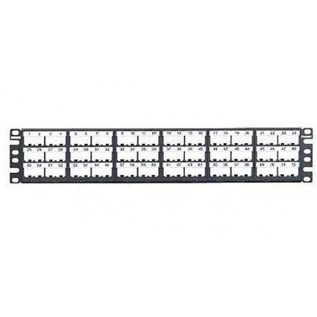 CPPL72WBLY, PATCH PANEL, 72 PORT, BLACK