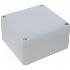 Aluminum enclosure, (L x W x H) 160 x 160 x 90 mm, silver gray (RAL 7001), IP66, 01125000