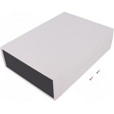 1598JSGYPBK, Enclosures, Boxes, & Cases ABS w/Black ABS Ends 11.02x7.87x3" Grey