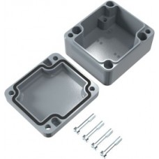 Aluminum enclosure, (L x W x H) 58 x 64 x 34 mm, silver gray (RAL 7001), IP66, 010606030