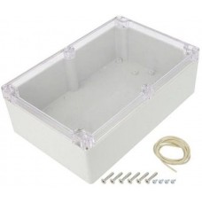 RZ0232C, Plastic Enclosure with Clear Lid RZ 146x222x75mm Light Grey Polycarbonate IP65