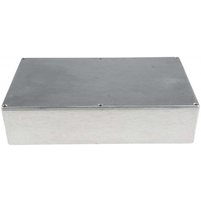 Silver Die Cast Aluminium Enclosure, Silver Lid, 275 x 175 x 65.5mm