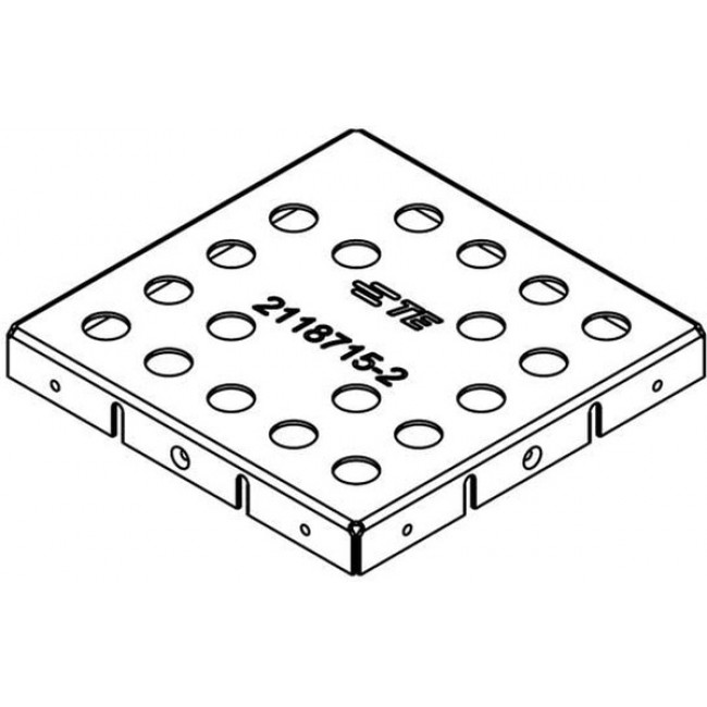 2118715-4, Board Mount EMI Enclosures 16.9 x 16.9 x 2mm Two-piece Aluminum SMD