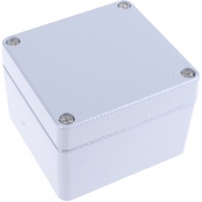 Grey Die Cast Aluminium Enclosure, IP66, Grey Lid, 75 x 80 x 57mm