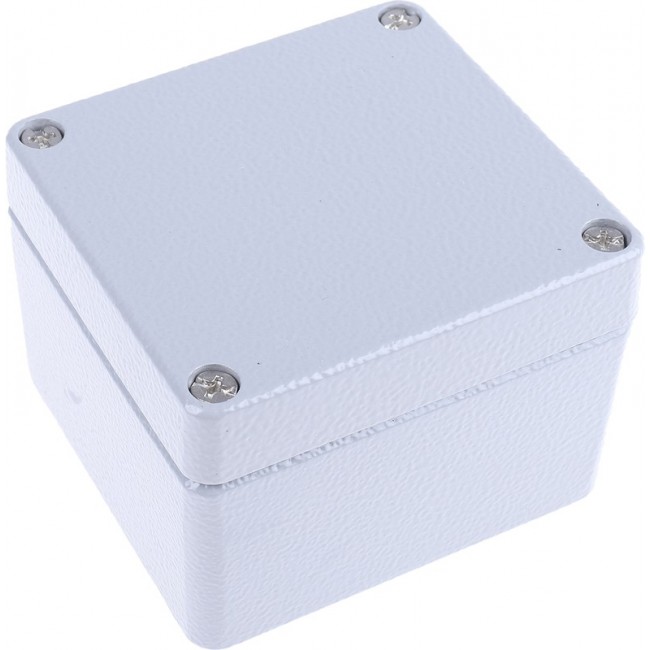 Grey Die Cast Aluminium Enclosure, IP66, Grey Lid, 75 x 80 x 57mm