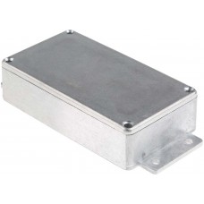 Silver Die Cast Aluminium Enclosure, Flanged, Silver Lid, 139.7 x 63.8 x 30mm